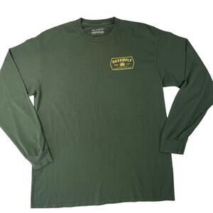 No Comply Skate Shop Long Sleeve T Shirt Green Graphic Back Print Cotton Men’s L